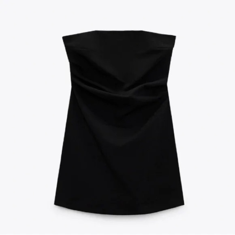 Zara Women's NWT Black Strapless Mini Dress Sz XL